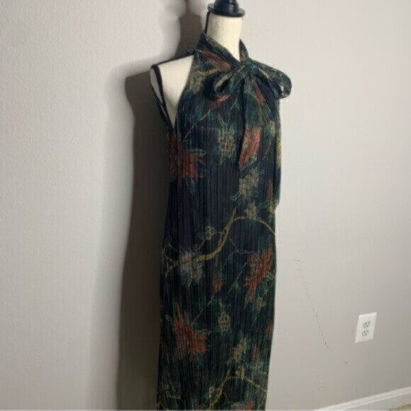 NWT Johnny Was Evelina Metallic Floral-Print Maxi Dress - Picture 5 of 15